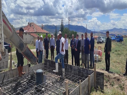 Sülübük Köyü İçme ve Kullanma Suyu Kullanım Tesisine, Enerji Nakil Hattı ve Kuyu Odası Yapımı Temel Atma Töreni